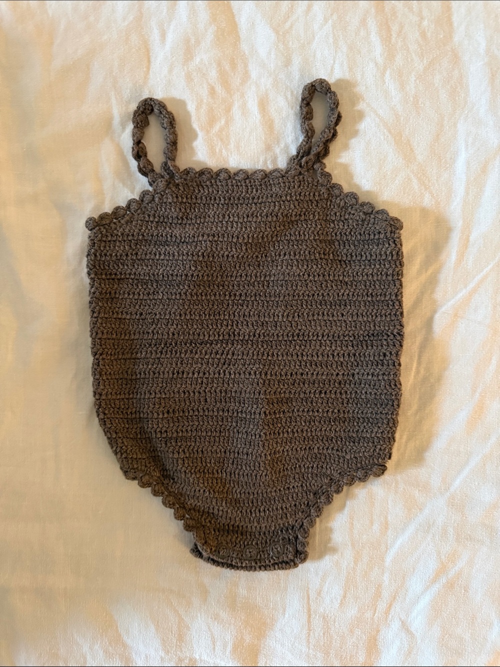 Kids Crochet One-Piece in Brown